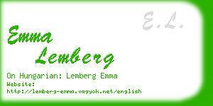 emma lemberg business card